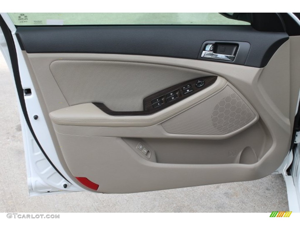 2012 Optima EX - Snow White Pearl / Beige photo #14