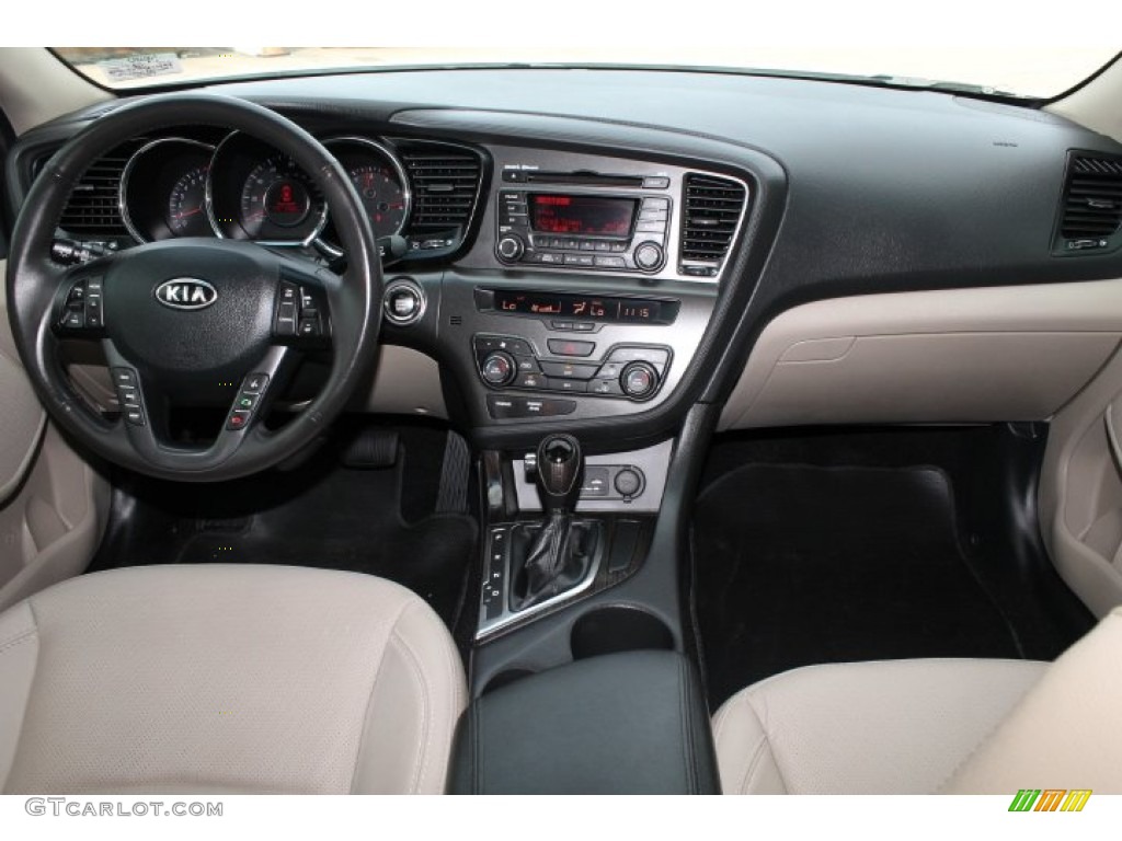 2012 Optima EX - Snow White Pearl / Beige photo #28