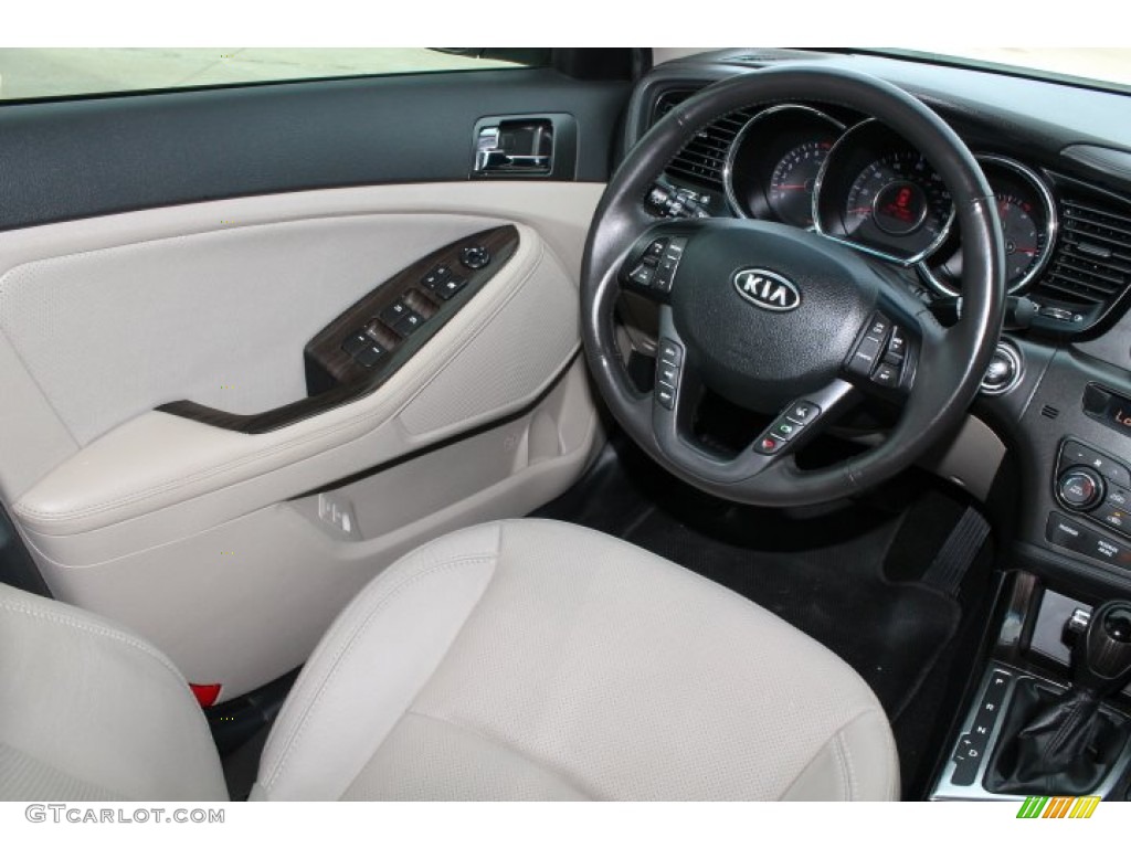 2012 Optima EX - Snow White Pearl / Beige photo #29