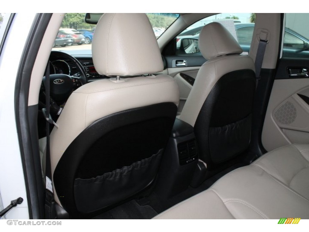 2012 Optima EX - Snow White Pearl / Beige photo #31