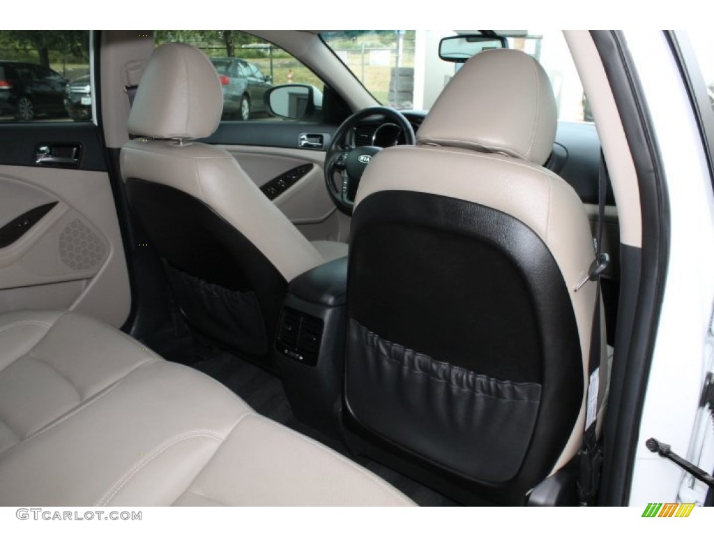 2012 Optima EX - Snow White Pearl / Beige photo #35