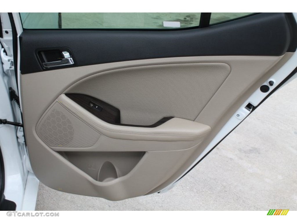 2012 Optima EX - Snow White Pearl / Beige photo #36