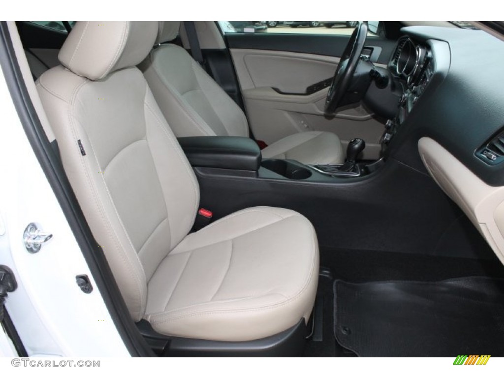 2012 Optima EX - Snow White Pearl / Beige photo #37