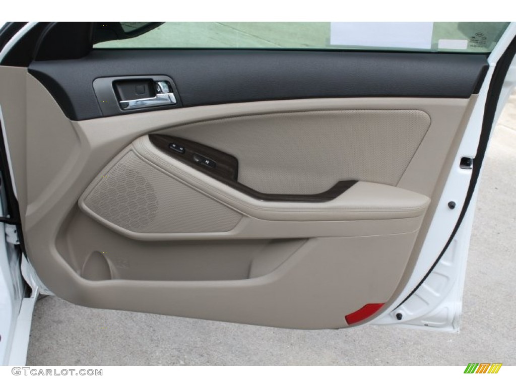 2012 Optima EX - Snow White Pearl / Beige photo #39