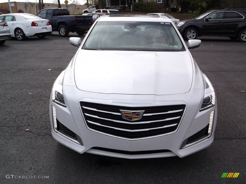 Crystal White Tricoat 2015 Cadillac CTS 3.6 Luxury AWD Sedan Exterior Photo #98623620