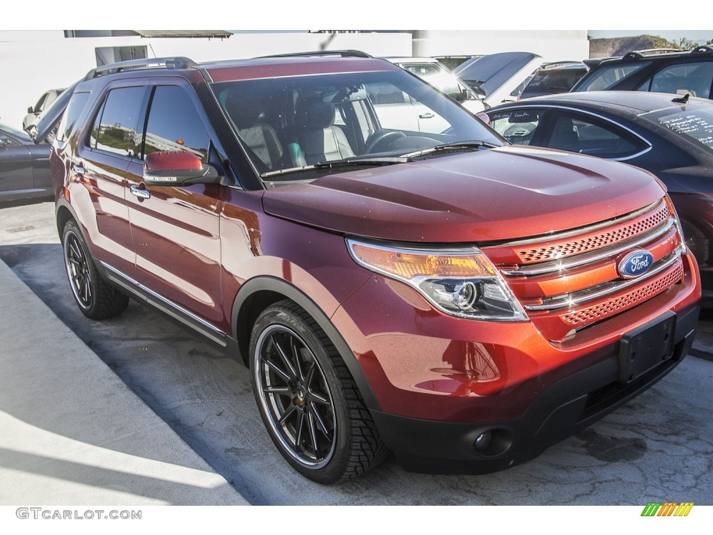 2014 Explorer Limited - Sunset / Charcoal Black photo #1