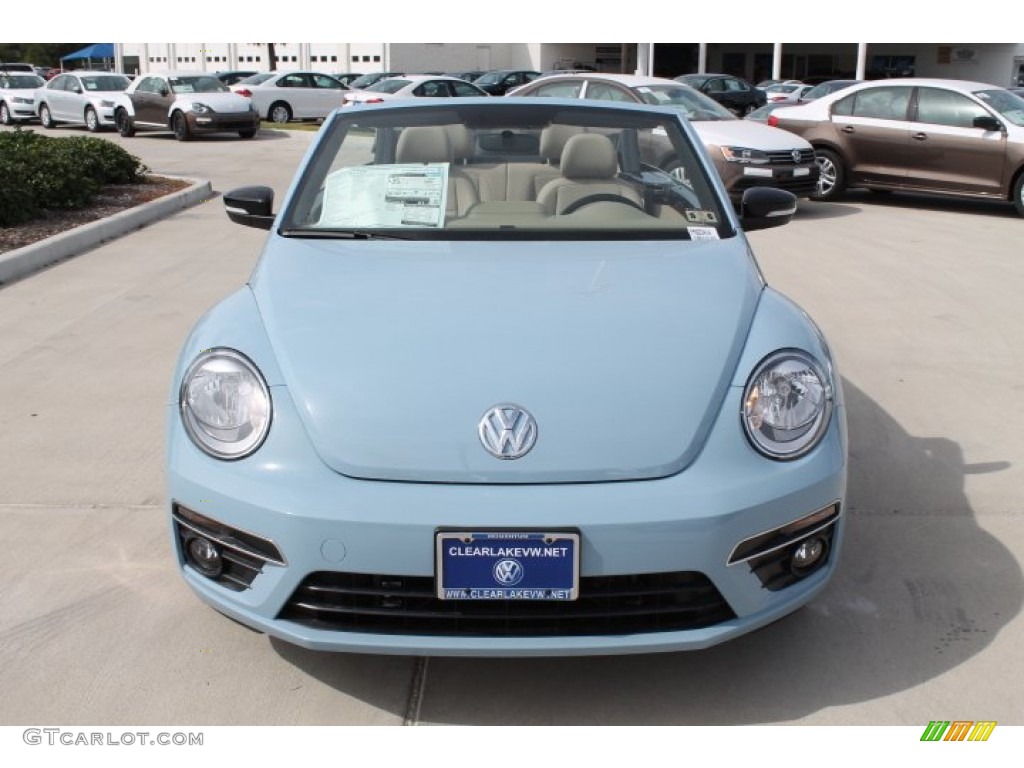 2015 Beetle R Line 2.0T Convertible - Denim Blue / Beige photo #3