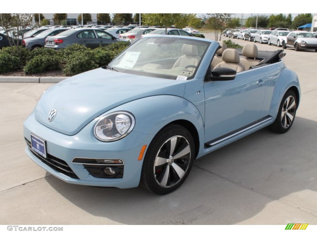 2015 Beetle R Line 2.0T Convertible - Denim Blue / Beige photo #4