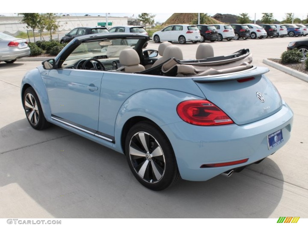 2015 Beetle R Line 2.0T Convertible - Denim Blue / Beige photo #6