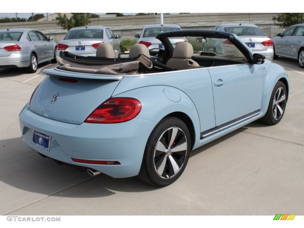 2015 Beetle R Line 2.0T Convertible - Denim Blue / Beige photo #8