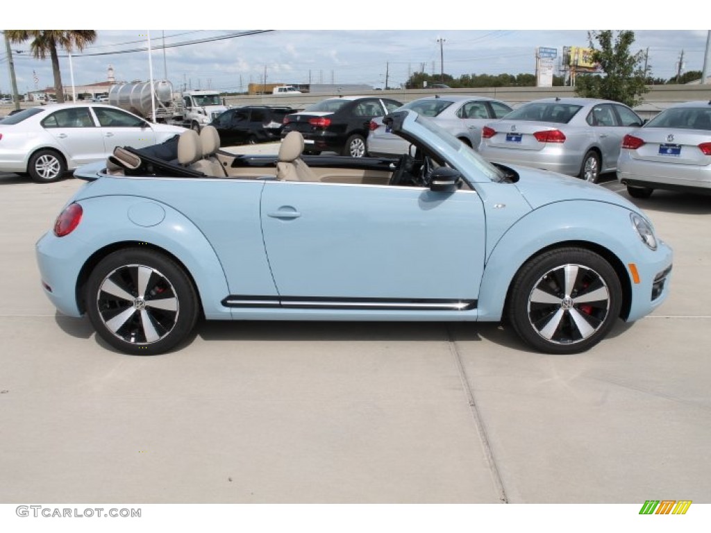 2015 Beetle R Line 2.0T Convertible - Denim Blue / Beige photo #9