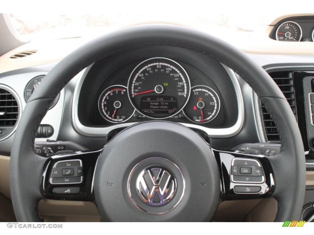 2015 Volkswagen Beetle R Line 2.0T Convertible Beige Steering Wheel Photo #98627523