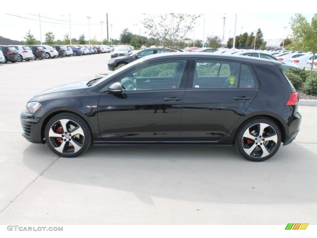 2015 Golf GTI 4-Door 2.0T S - Deep Black Pearl / Interlagos Cloth photo #5