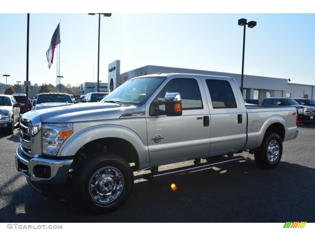 2015 F250 Super Duty XLT Crew Cab 4x4 - Ingot Silver / Steel photo #3