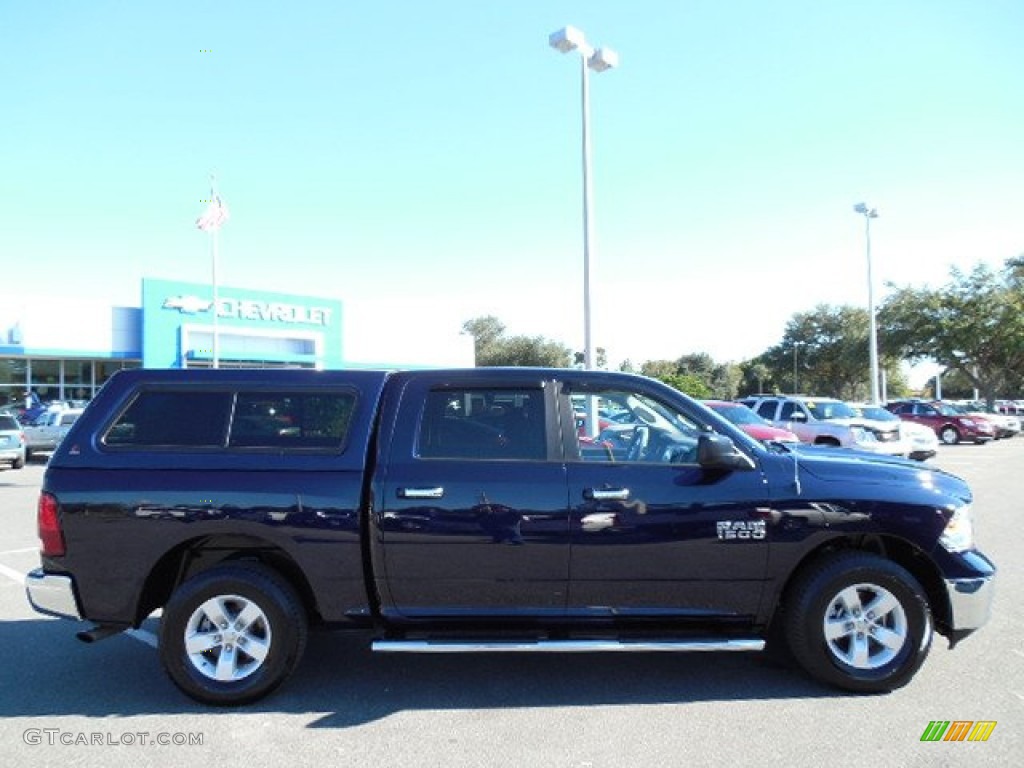 2013 1500 SLT Crew Cab - True Blue Pearl / Black/Diesel Gray photo #9