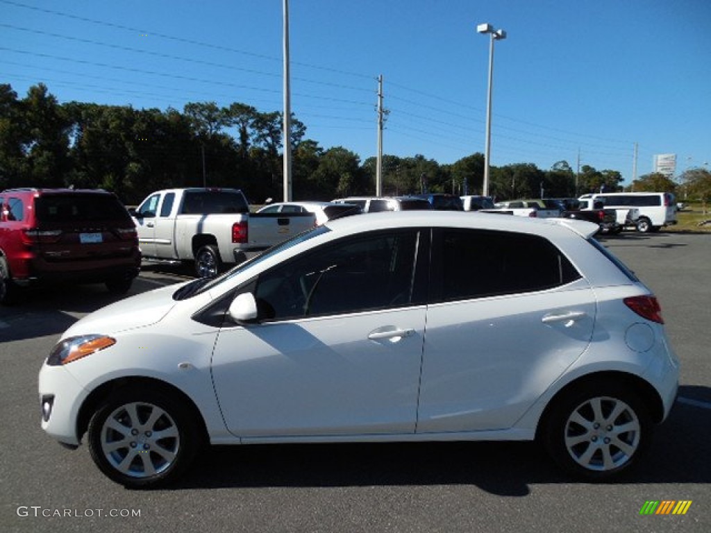 2012 MAZDA2 Touring - Crystal White Pearl Mica / Black w/Red Piping photo #2