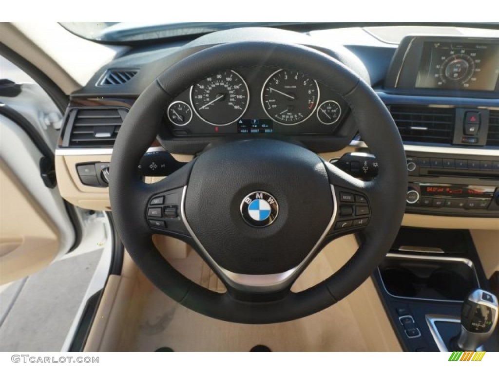 2015 3 Series 328i Sedan - Alpine White / Venetian Beige photo #9