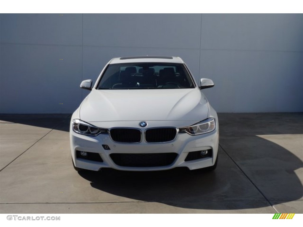 2015 3 Series 335i Sedan - Alpine White / Black photo #3