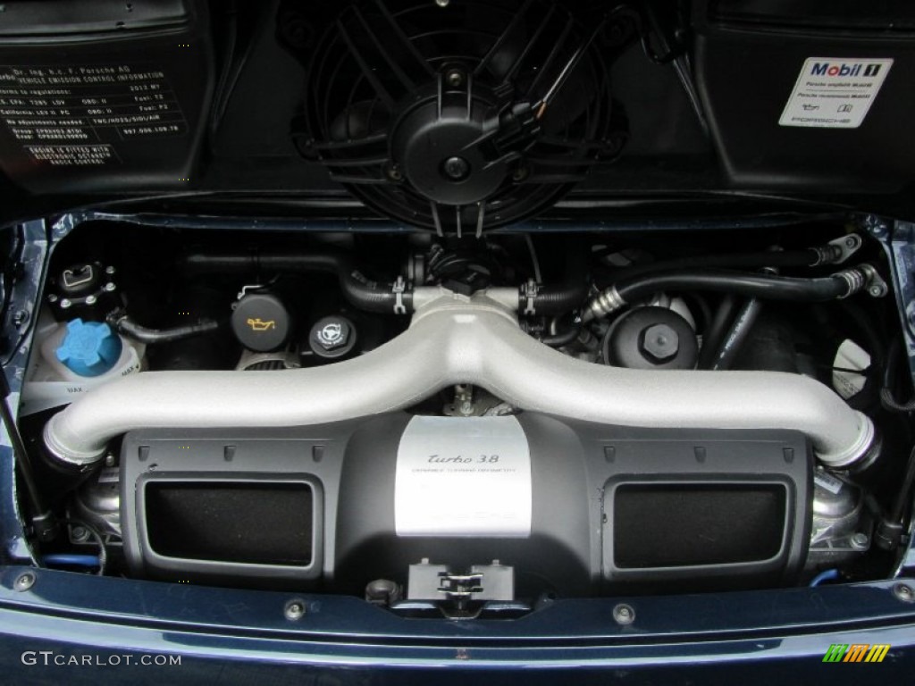 2012 911 Turbo Coupe - Dark Blue Metallic / Black/Titanium Blue photo #20