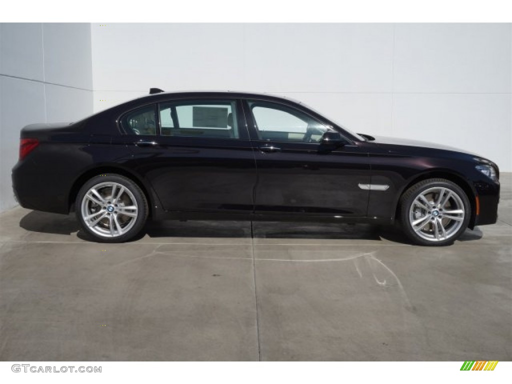 2015 7 Series 750Li Sedan - BMW Individual Ruby Black Metallic / BMW Individual Platinum/Black photo #2