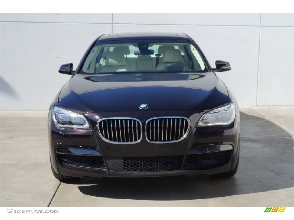 2015 7 Series 750Li Sedan - BMW Individual Ruby Black Metallic / BMW Individual Platinum/Black photo #3