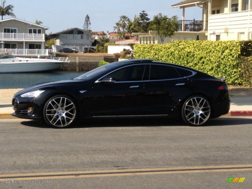 2013 Model S P85 Performance - Black / Black photo #1