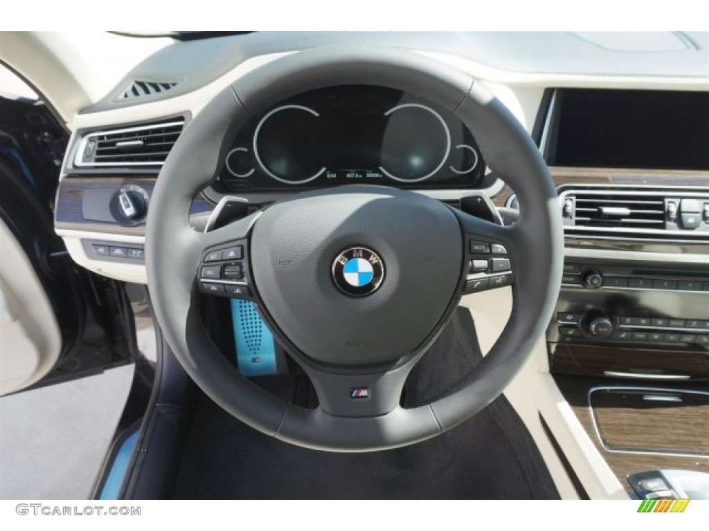2015 7 Series 750Li Sedan - BMW Individual Ruby Black Metallic / BMW Individual Platinum/Black photo #9