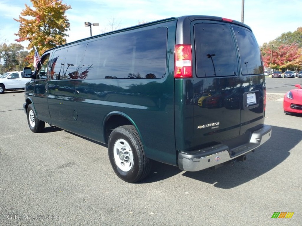 2014 Express 3500 Passenger Extended LT - Dark Green Metallic / Neutral photo #7