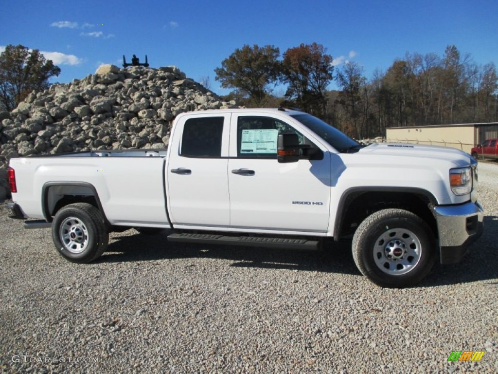 Summit White 2015 GMC Sierra 2500HD Double Cab 4x4 Exterior Photo #98645699