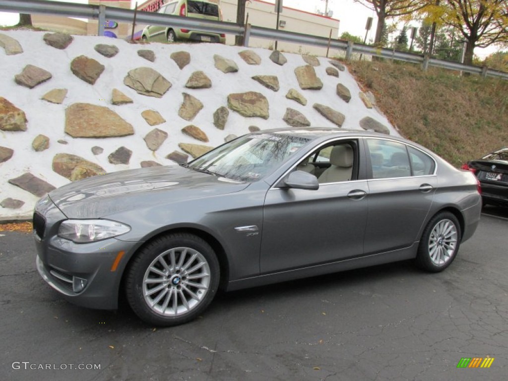 2012 5 Series 535i xDrive Sedan - Space Gray Metallic / Venetian Beige photo #1
