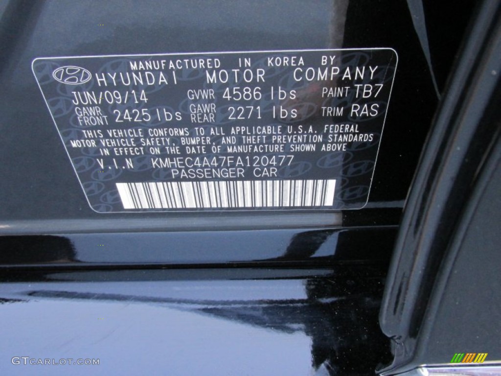 2015 Hyundai Sonata Hybrid Limited Color Code Photos