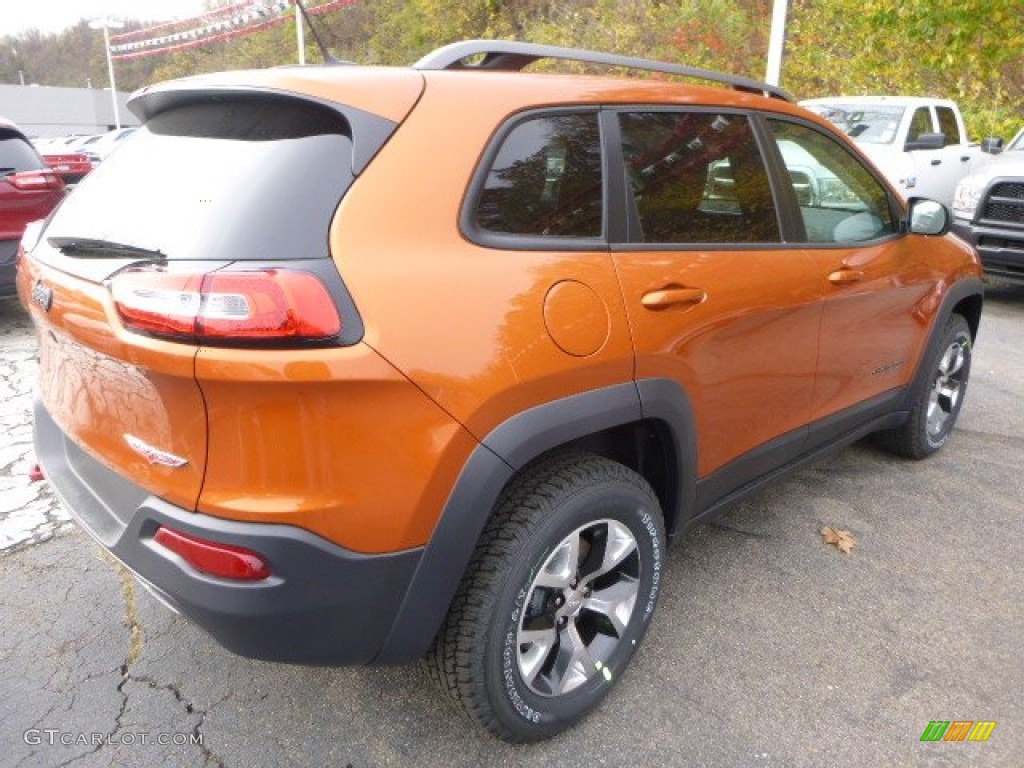 Mango Tango Pearl 2015 Jeep Cherokee Trailhawk 4x4 Exterior Photo #98648549