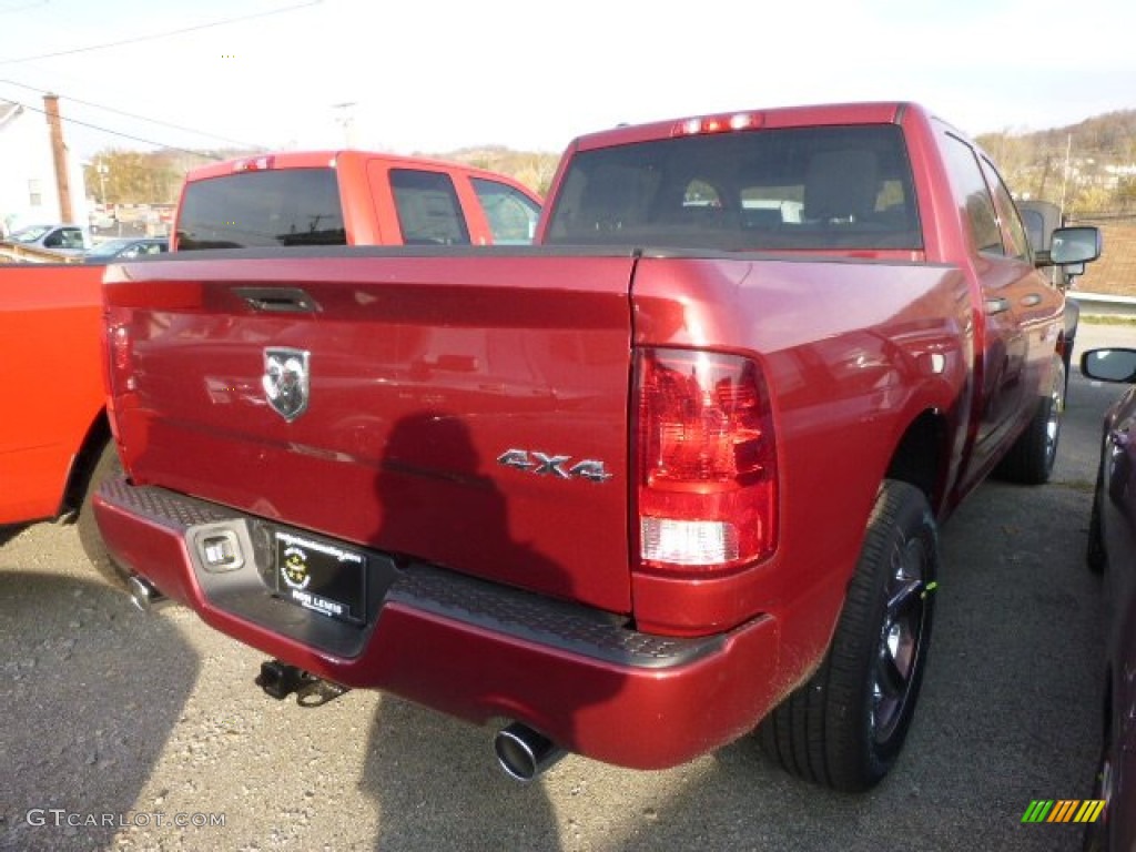 2015 1500 Express Crew Cab 4x4 - Deep Cherry Red Crystal Pearl / Black/Diesel Gray photo #2