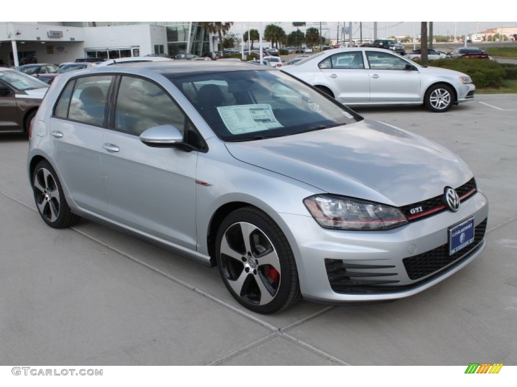 2015 Golf GTI 4-Door 2.0T SE - Reflex Silver Metallic / Titan Black Leather photo #2