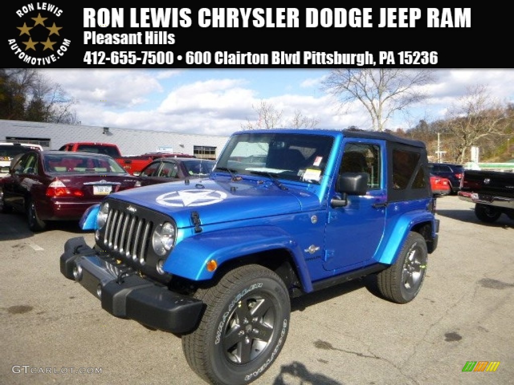 Hydro Blue Pearl Jeep Wrangler