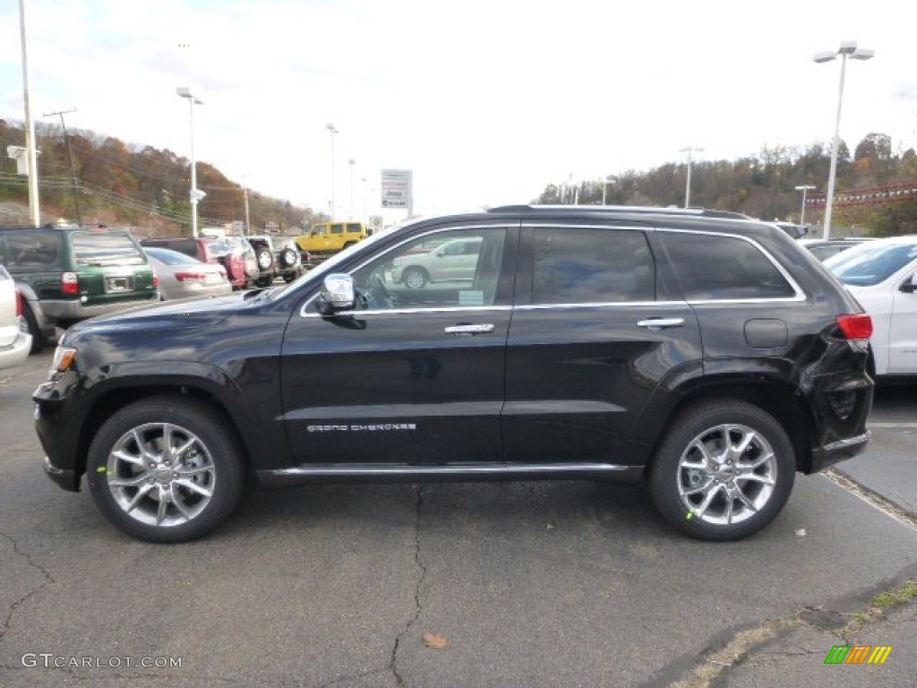 Brilliant Black Crystal Pearl 2015 Jeep Grand Cherokee Summit 4x4 Exterior Photo #98652830