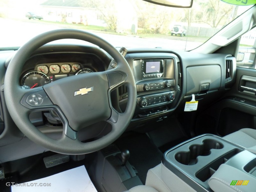 2015 Chevrolet Silverado 3500HD WT Regular Cab Dual Rear Wheel 4x4 Jet Black/Dark Ash Dashboard Photo #98654060