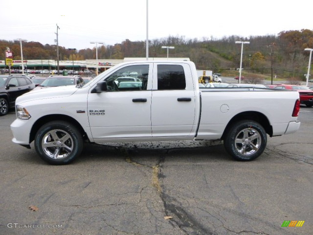 2015 1500 Express Quad Cab 4x4 - Bright White / Black/Diesel Gray photo #2