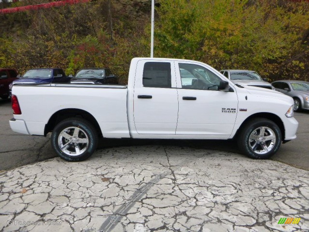 2015 1500 Express Quad Cab 4x4 - Bright White / Black/Diesel Gray photo #7