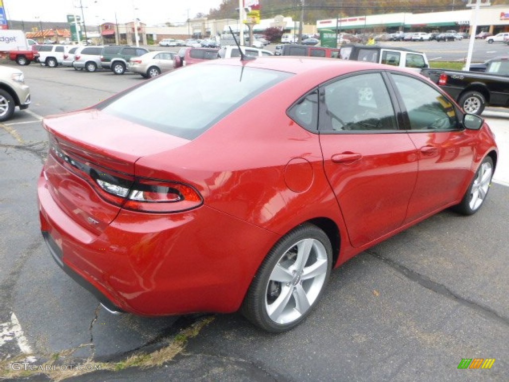 2015 Dart GT - Redline Red 2 Coat Pearl / Black/Ruby Red Accent Stitching photo #5