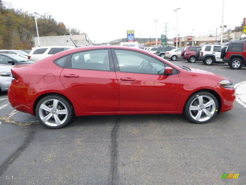 2015 Dart GT - Redline Red 2 Coat Pearl / Black/Ruby Red Accent Stitching photo #6