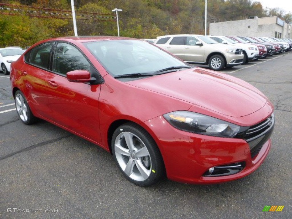 2015 Dart GT - Redline Red 2 Coat Pearl / Black/Ruby Red Accent Stitching photo #7