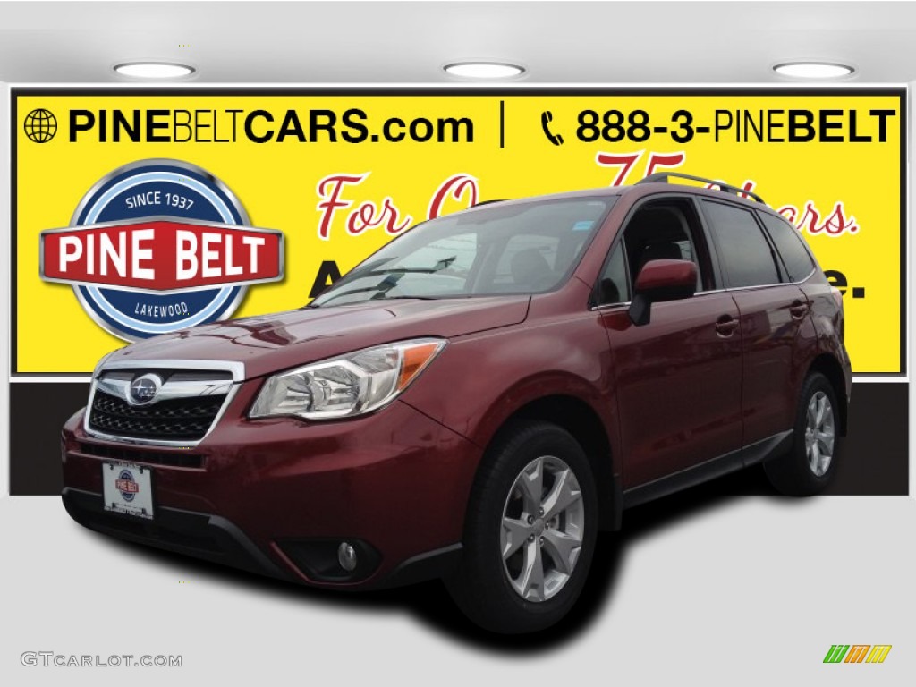 2015 Forester 2.5i Limited - Venetian Red Pearl / Gray photo #1