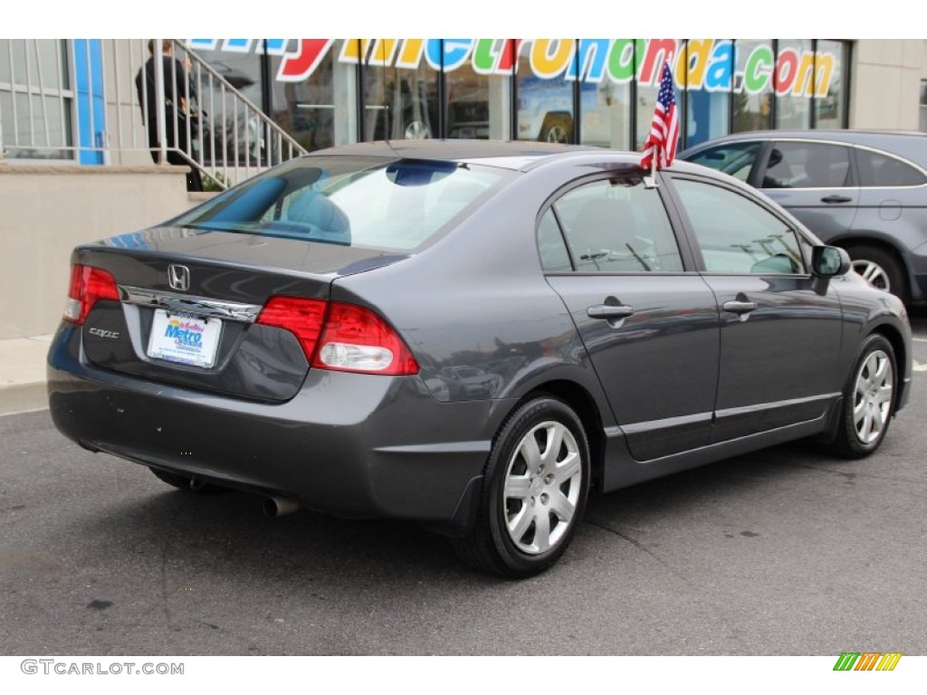 2011 Civic LX Sedan - Polished Metal Metallic / Gray photo #5