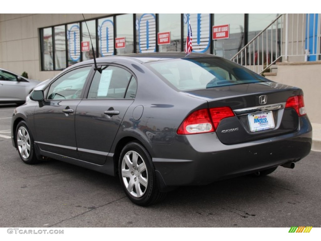 2011 Civic LX Sedan - Polished Metal Metallic / Gray photo #7