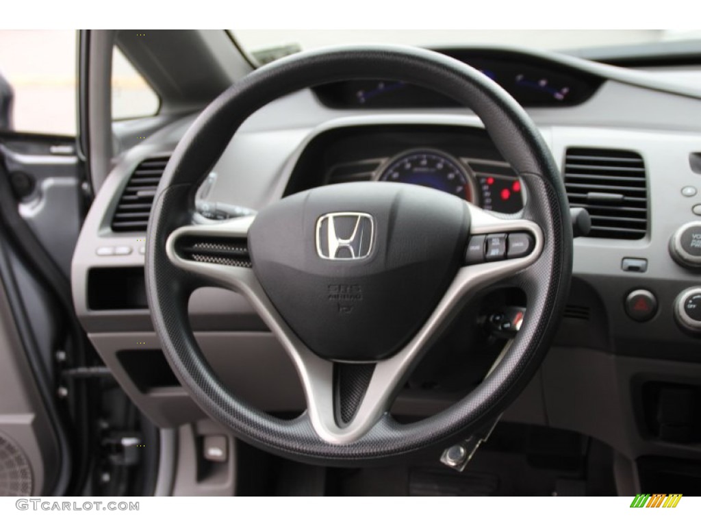 2011 Civic LX Sedan - Polished Metal Metallic / Gray photo #16