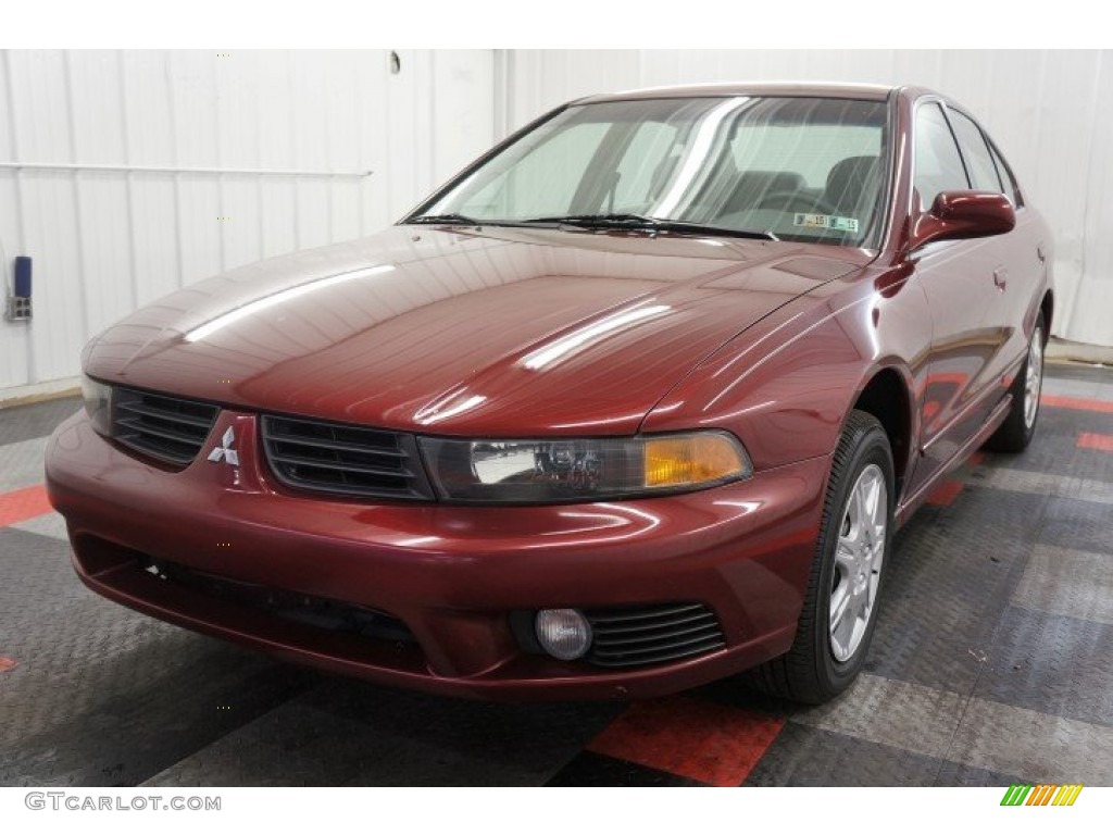 2003 Galant ES - Ultra Red Pearl / Gray photo #3