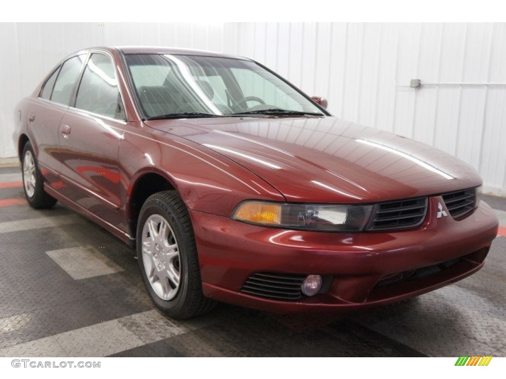 2003 Galant ES - Ultra Red Pearl / Gray photo #5