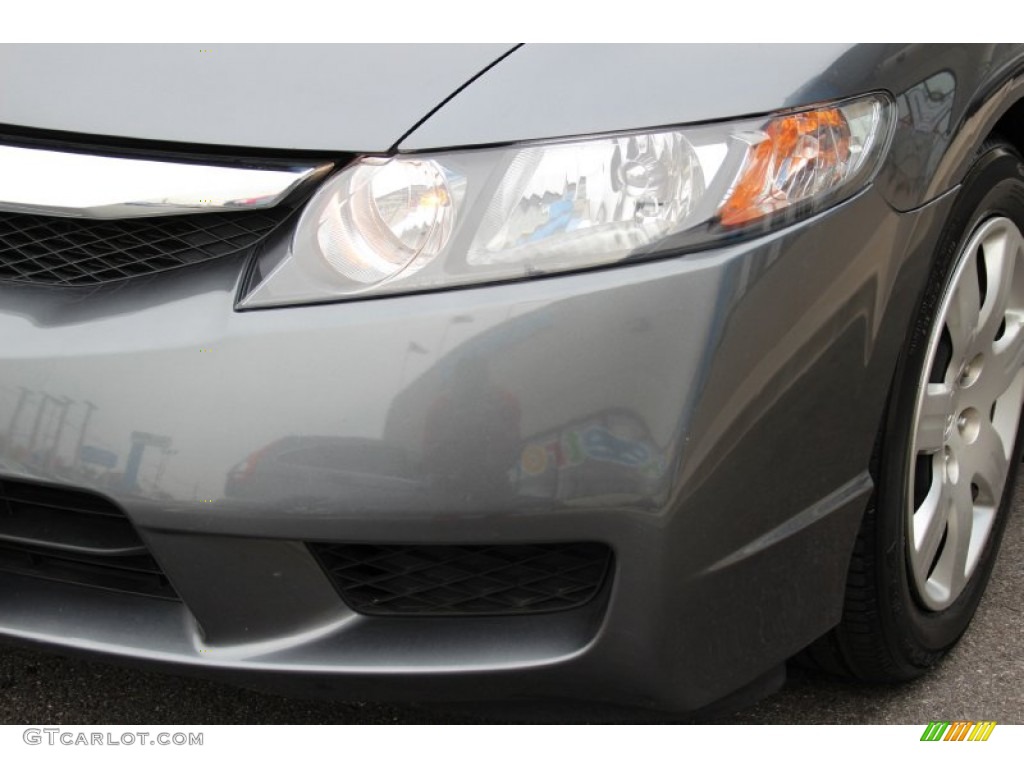 2011 Civic LX Sedan - Polished Metal Metallic / Gray photo #27