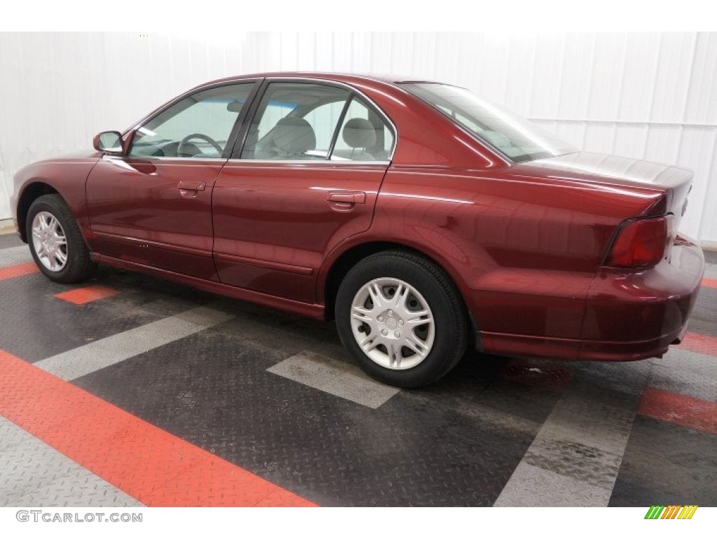 2003 Galant ES - Ultra Red Pearl / Gray photo #11